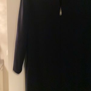 Navy blue zip up dress